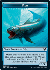 Beast (010) // Fish Double-Sided Token [Commander 2021 Tokens] | Dragon's Lair Comics and Fantasy Houston TX