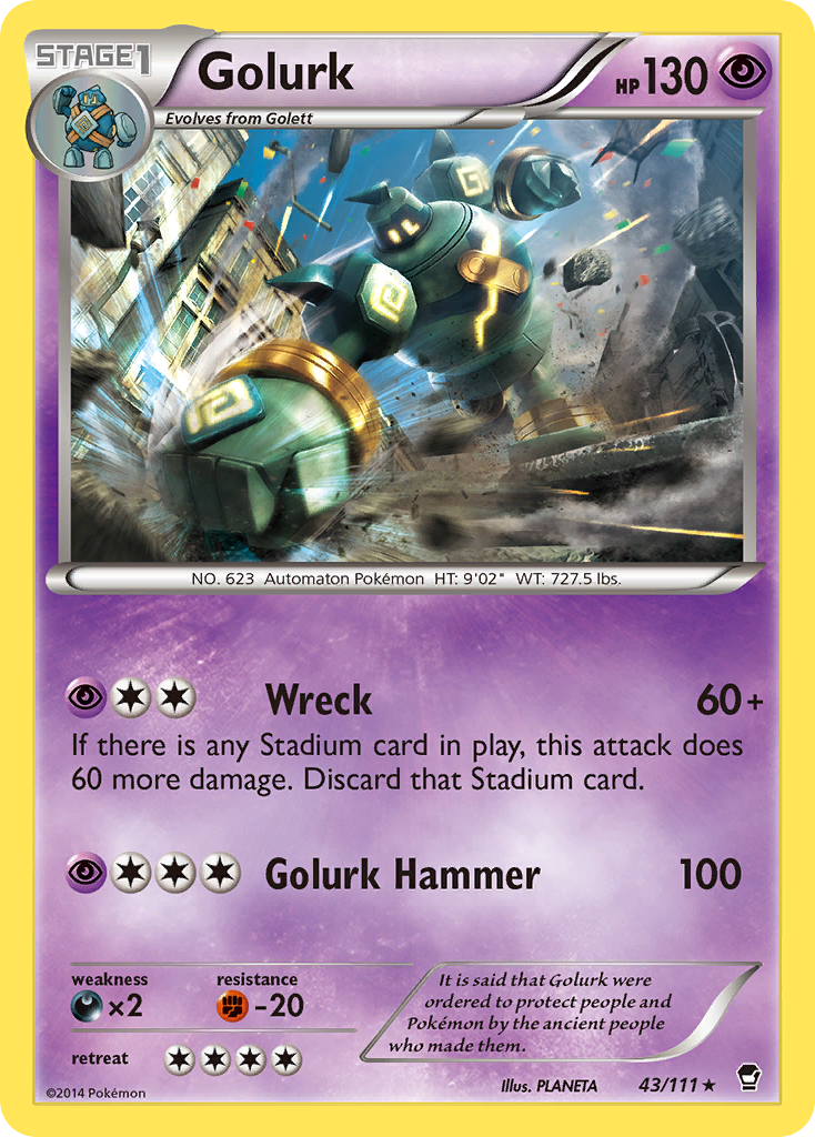 Golurk (43/111) [XY: Furious Fists] | Dragon's Lair Comics and Fantasy Houston TX