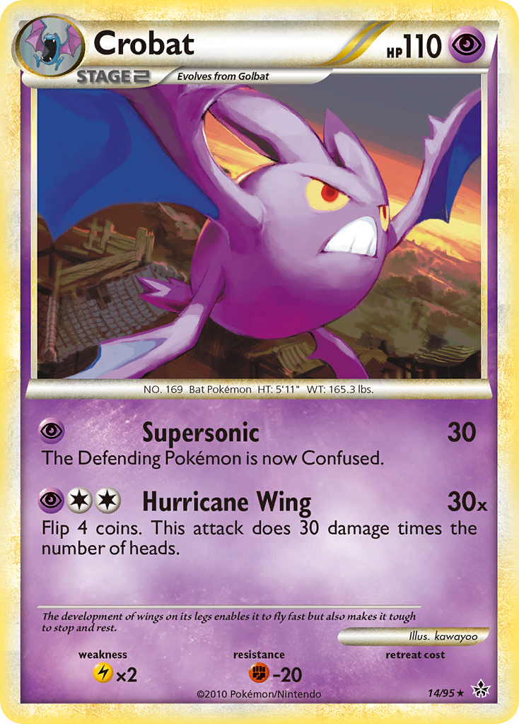 Crobat (14/95) [HeartGold & SoulSilver: Unleashed] | Dragon's Lair Comics and Fantasy Houston TX