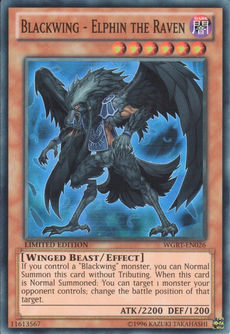 Blackwing - Elphin the Raven [WGRT-EN026] Super Rare | Dragon's Lair Comics and Fantasy Houston TX