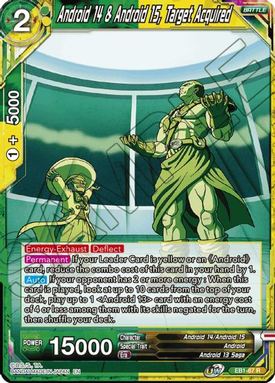 Android 14 & Android 15, Target Acquired (EB1-67) [Battle Evolution Booster] | Dragon's Lair Comics and Fantasy Houston TX