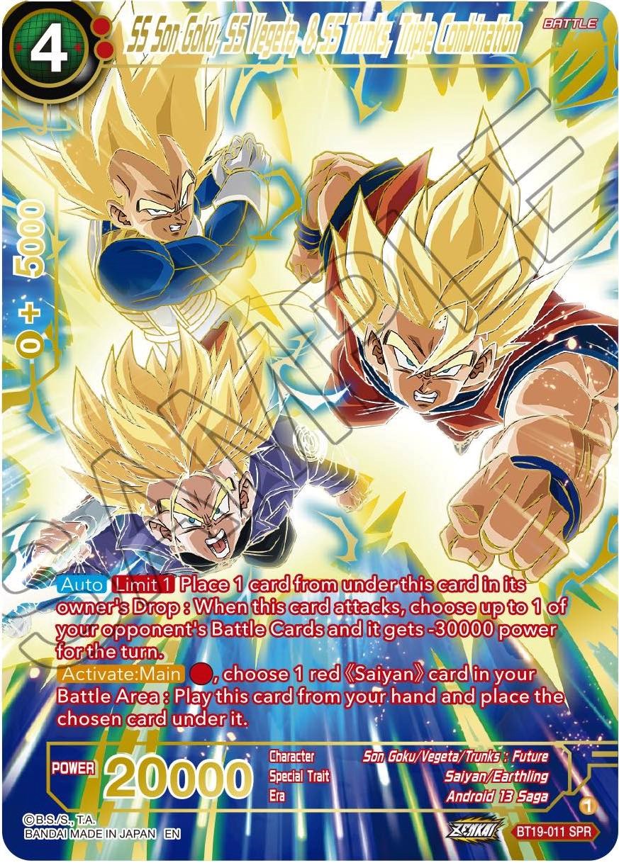 SS Son Goku, SS Vegeta, & SS Trunks, Triple Combination (SPR) (BT19-011) [Fighter's Ambition] | Dragon's Lair Comics and Fantasy Houston TX