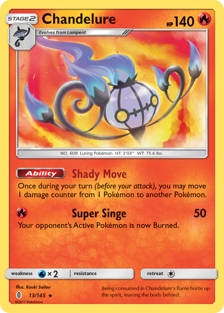 Chandelure (13/145) [Sun & Moon: Guardians Rising] | Dragon's Lair Comics and Fantasy Houston TX