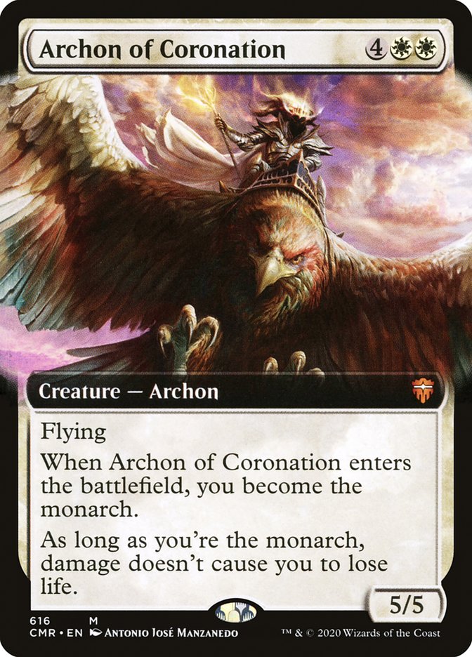 Archon of Coronation (Extended Art) [Commander Legends] | Dragon's Lair Comics and Fantasy Houston TX