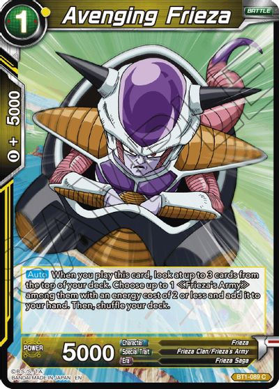 Avenging Frieza (Reprint) (BT1-089) [Battle Evolution Booster] | Dragon's Lair Comics and Fantasy Houston TX