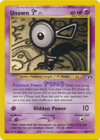 Unown [F] (48/75) [Neo Discovery Unlimited] | Dragon's Lair Comics and Fantasy Houston TX