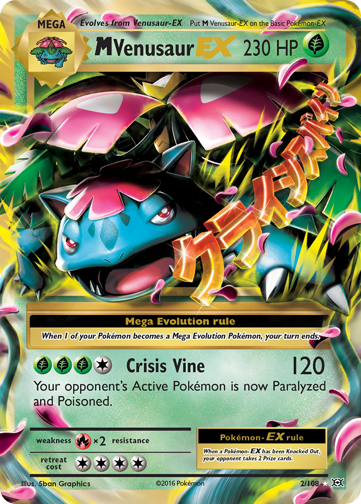 M Venusaur EX (2/108) [XY: Evolutions] | Dragon's Lair Comics and Fantasy Houston TX