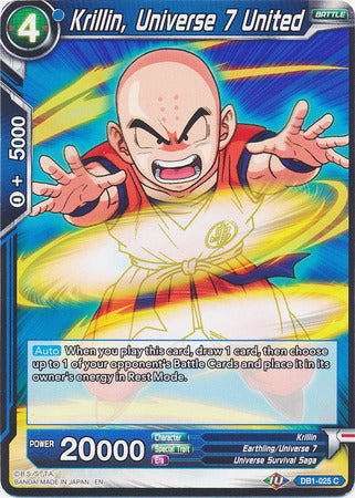 Krillin, Universe 7 United (DB1-025) [Dragon Brawl] | Dragon's Lair Comics and Fantasy Houston TX