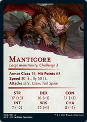 Manticore Art Card [Dungeons & Dragons: Adventures in the Forgotten Realms Art Series] | Dragon's Lair Comics and Fantasy Houston TX