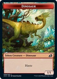 Dinosaur // Human Soldier (003) Double-Sided Token [Ikoria: Lair of Behemoths Tokens] | Dragon's Lair Comics and Fantasy Houston TX