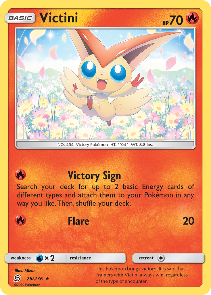 Victini (26/236) [Sun & Moon: Unified Minds] | Dragon's Lair Comics and Fantasy Houston TX