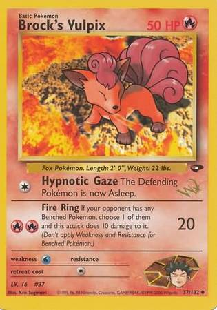 Brock's Vulpix (37/132) (W Stamped Promo) [Gym Challenge Unlimited] | Dragon's Lair Comics and Fantasy Houston TX