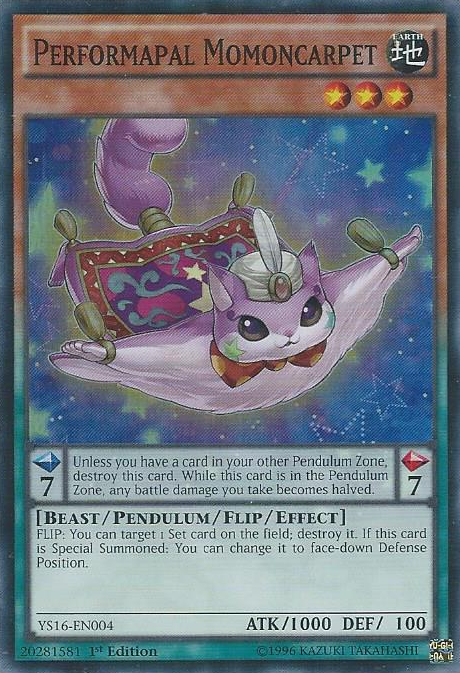 Performapal Momoncarpet [YS16-EN004] Super Rare | Dragon's Lair Comics and Fantasy Houston TX