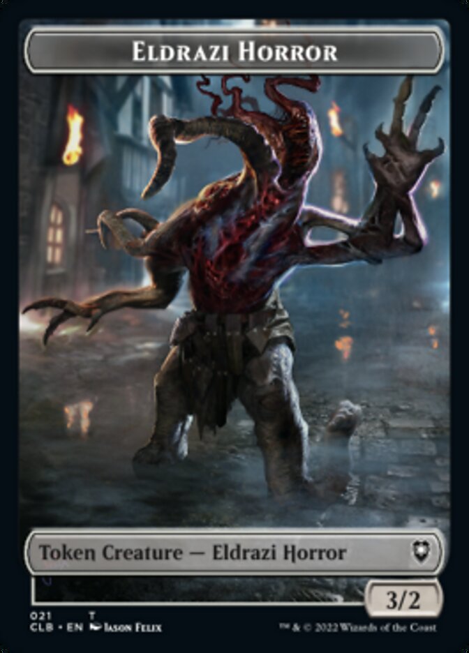 Horror // Eldrazi Horror Double-Sided Token [Commander Legends: Battle for Baldur's Gate Tokens] | Dragon's Lair Comics and Fantasy Houston TX