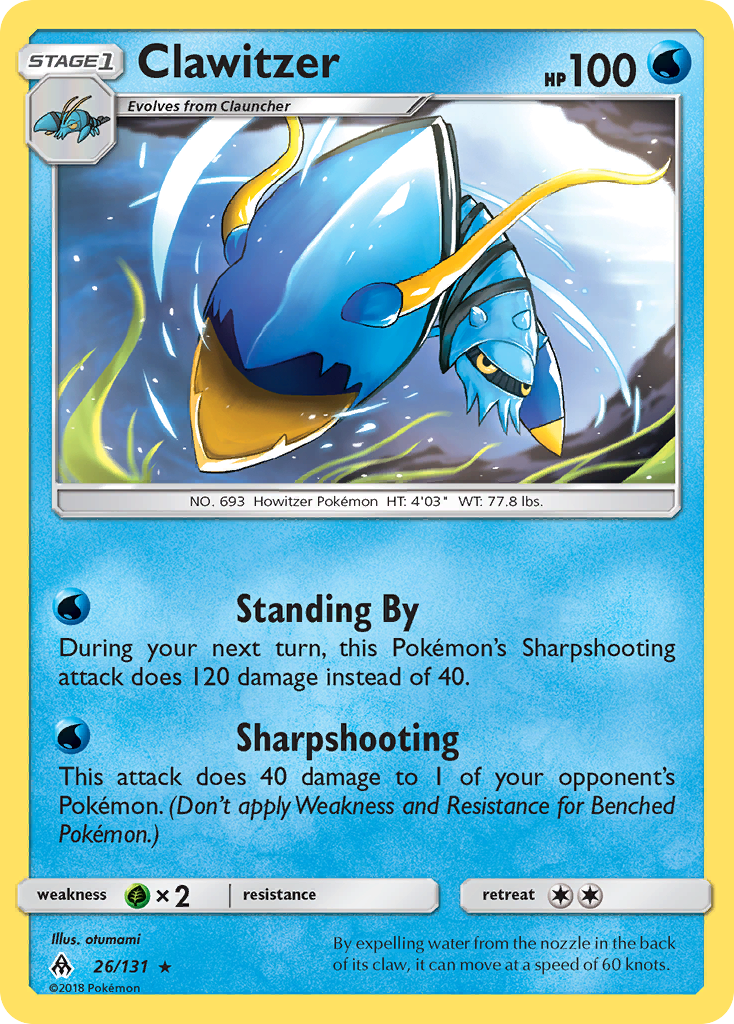 Clawitzer (26/131) [Sun & Moon: Forbidden Light] | Dragon's Lair Comics and Fantasy Houston TX