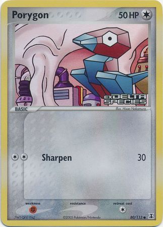 Porygon (80/113) (Stamped) [EX: Delta Species] | Dragon's Lair Comics and Fantasy Houston TX