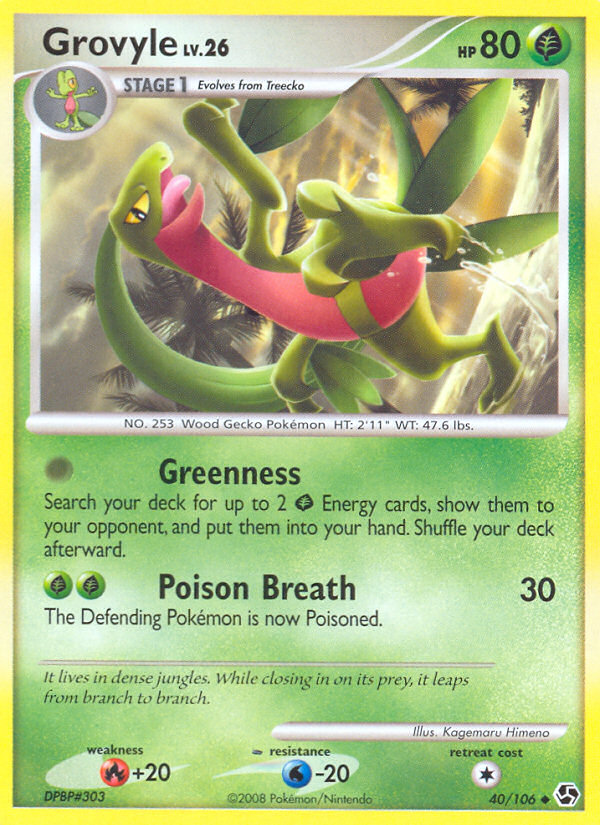 Grovyle (40/106) [Diamond & Pearl: Great Encounters] | Dragon's Lair Comics and Fantasy Houston TX