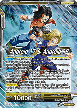 Android 17 & Android 18 // Android 17 & Android 18, Harbingers of Calamity (Uncommon) (BT13-092) [Supreme Rivalry] | Dragon's Lair Comics and Fantasy Houston TX