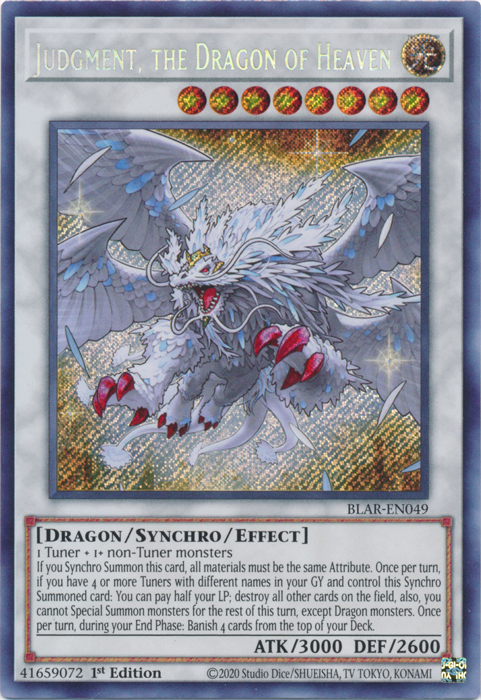 Judgment, the Dragon of Heaven [BLAR-EN049] Secret Rare | Dragon's Lair Comics and Fantasy Houston TX