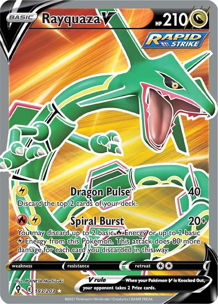 Rayquaza V (193/203) [Sword & Shield: Evolving Skies] | Dragon's Lair Comics and Fantasy Houston TX