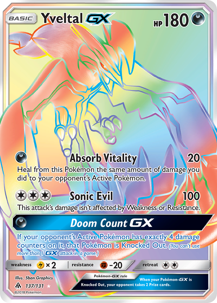 Yveltal GX (137/131) [Sun & Moon: Forbidden Light] | Dragon's Lair Comics and Fantasy Houston TX