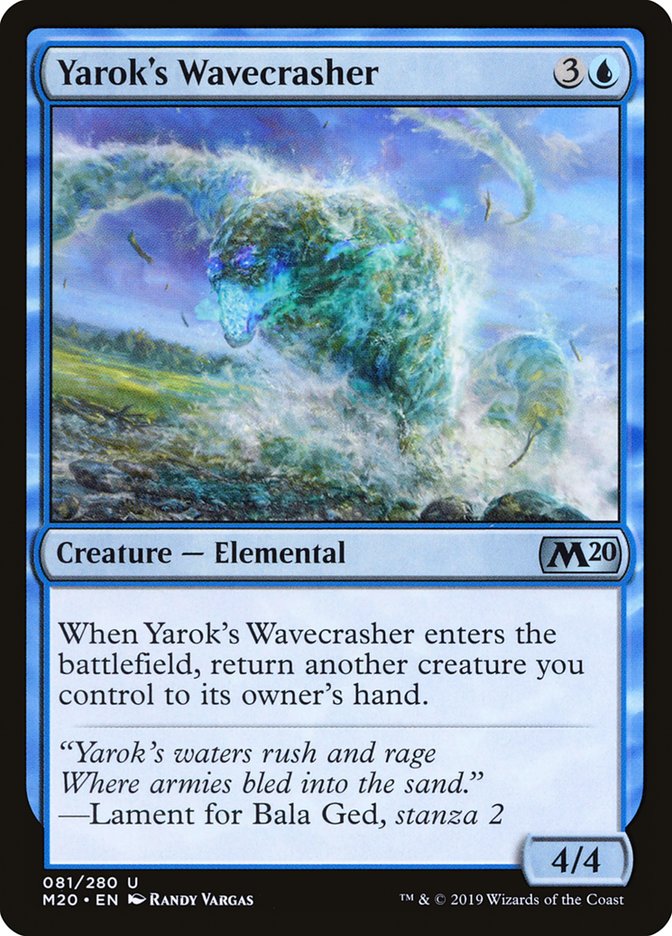 Yarok's Wavecrasher [Core Set 2020] | Dragon's Lair Comics and Fantasy Houston TX