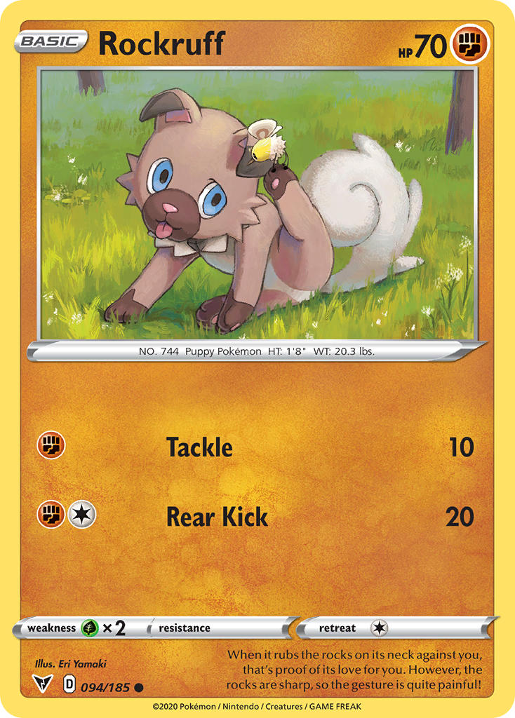 Rockruff (094/185) [Sword & Shield: Vivid Voltage] | Dragon's Lair Comics and Fantasy Houston TX