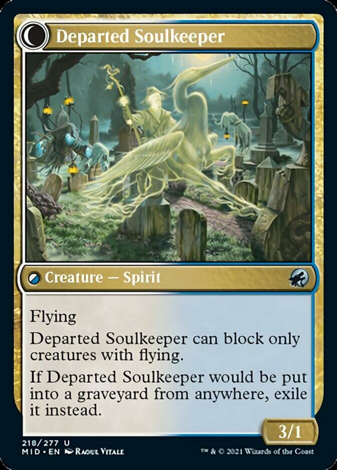 Devoted Grafkeeper // Departed Soulkeeper [Innistrad: Midnight Hunt] | Dragon's Lair Comics and Fantasy Houston TX