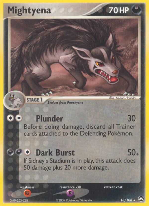 Mightyena (18/108) (Theme Deck Exclusive) [EX: Power Keepers] | Dragon's Lair Comics and Fantasy Houston TX