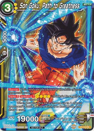 Son Goku, Path to Greatness (Power Booster) (P-115) [Promotion Cards] | Dragon's Lair Comics and Fantasy Houston TX