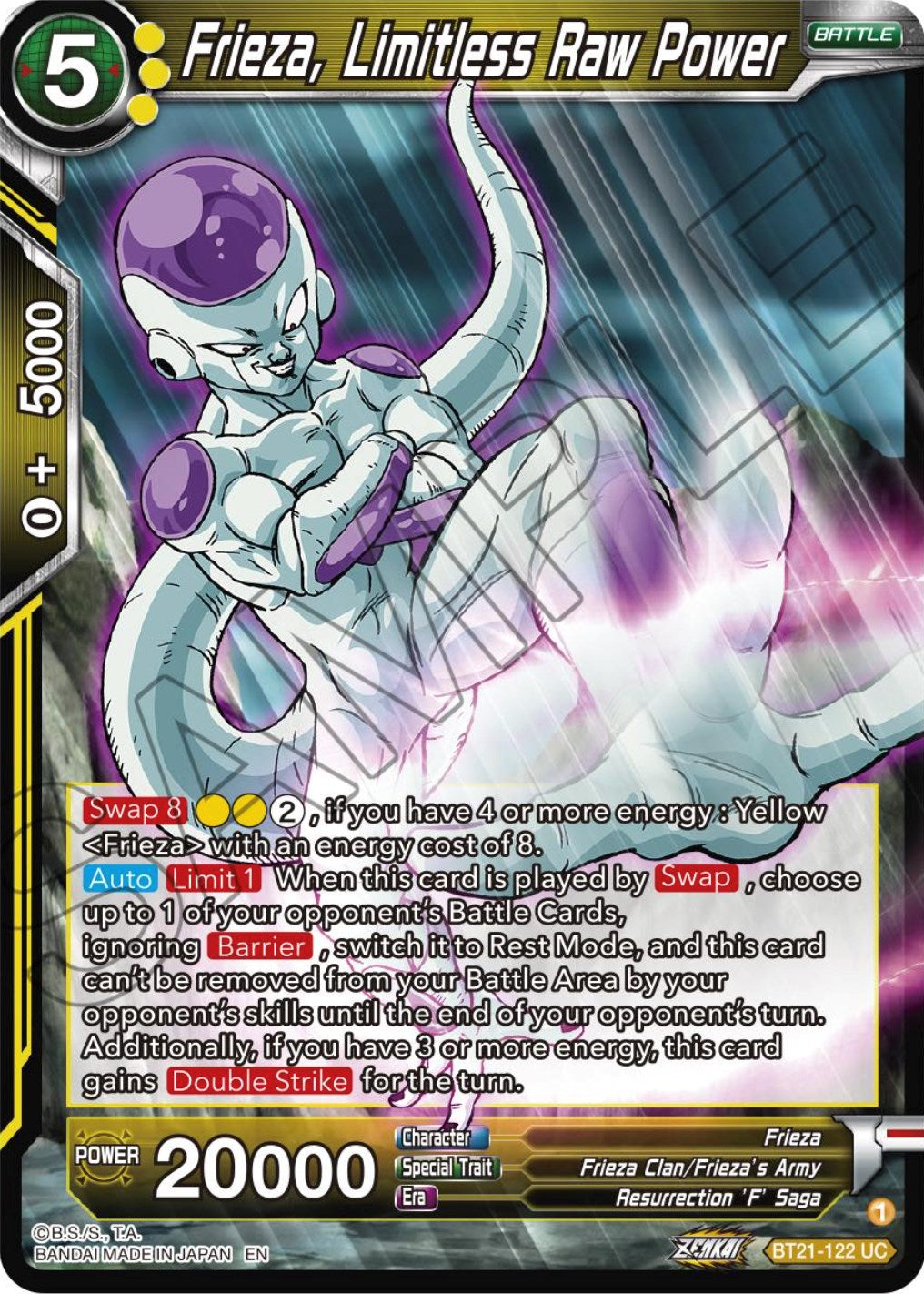 Frieza, Limitless Raw Power (BT21-122) [Wild Resurgence] | Dragon's Lair Comics and Fantasy Houston TX