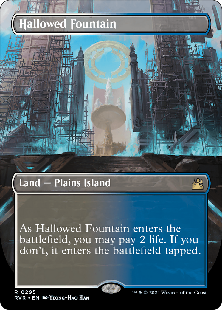 Hallowed Fountain (Borderless) [Ravnica Remastered] | Dragon's Lair Comics and Fantasy Houston TX