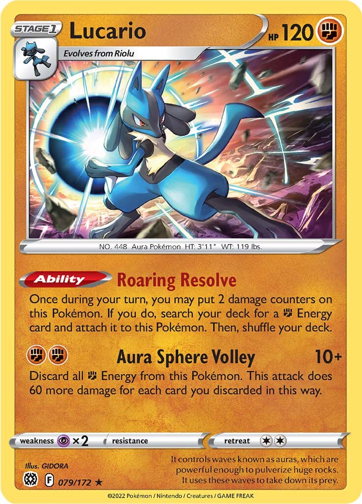 Lucario (079/172) [Sword & Shield: Brilliant Stars] | Dragon's Lair Comics and Fantasy Houston TX