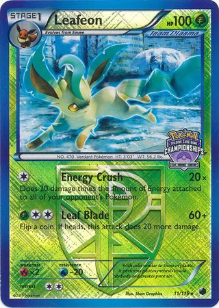 Leafeon (11/116) (States Championship Promo) [Black & White: Plasma Freeze] | Dragon's Lair Comics and Fantasy Houston TX