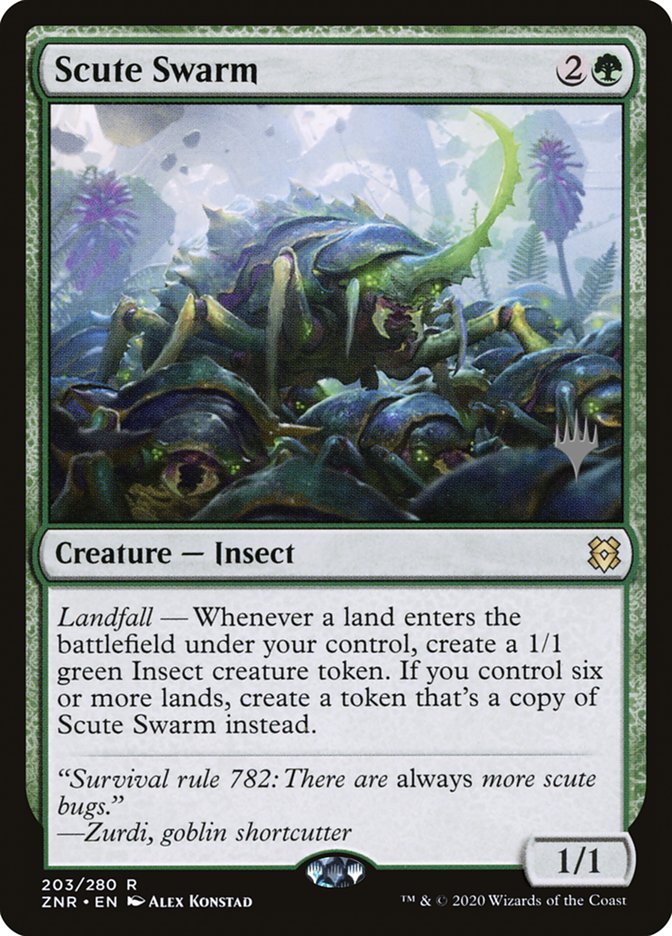 Scute Swarm (Promo Pack) [Zendikar Rising Promos] | Dragon's Lair Comics and Fantasy Houston TX