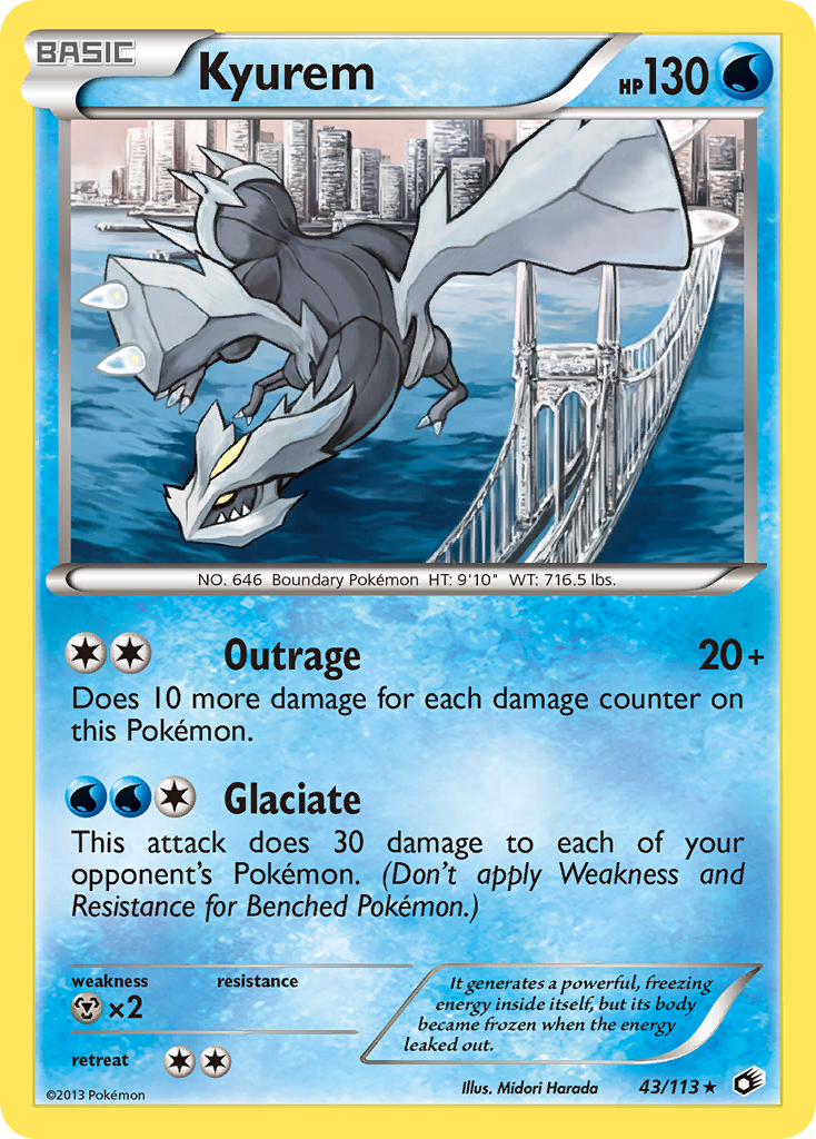 Kyurem (43/113) (Theme Deck Exclusive) [Black & White: Legendary Treasures] | Dragon's Lair Comics and Fantasy Houston TX