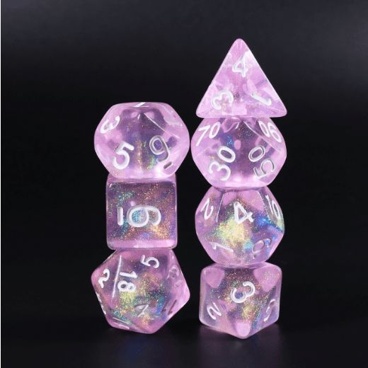 Foam Brain Violet Sparkle RPG Dice Set | Dragon's Lair Comics and Fantasy Houston TX