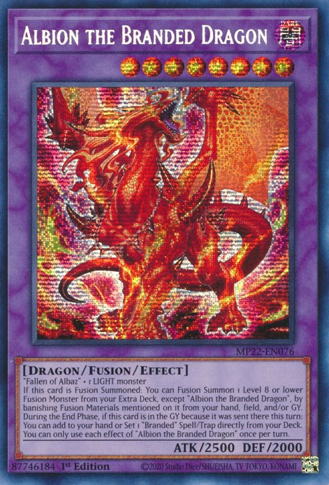 Albion the Branded Dragon [MP22-EN076] Prismatic Secret Rare | Dragon's Lair Comics and Fantasy Houston TX