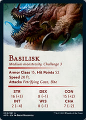 Basilisk Art Card (Gold-Stamped Signature) [Dungeons & Dragons: Adventures in the Forgotten Realms Art Series] | Dragon's Lair Comics and Fantasy Houston TX