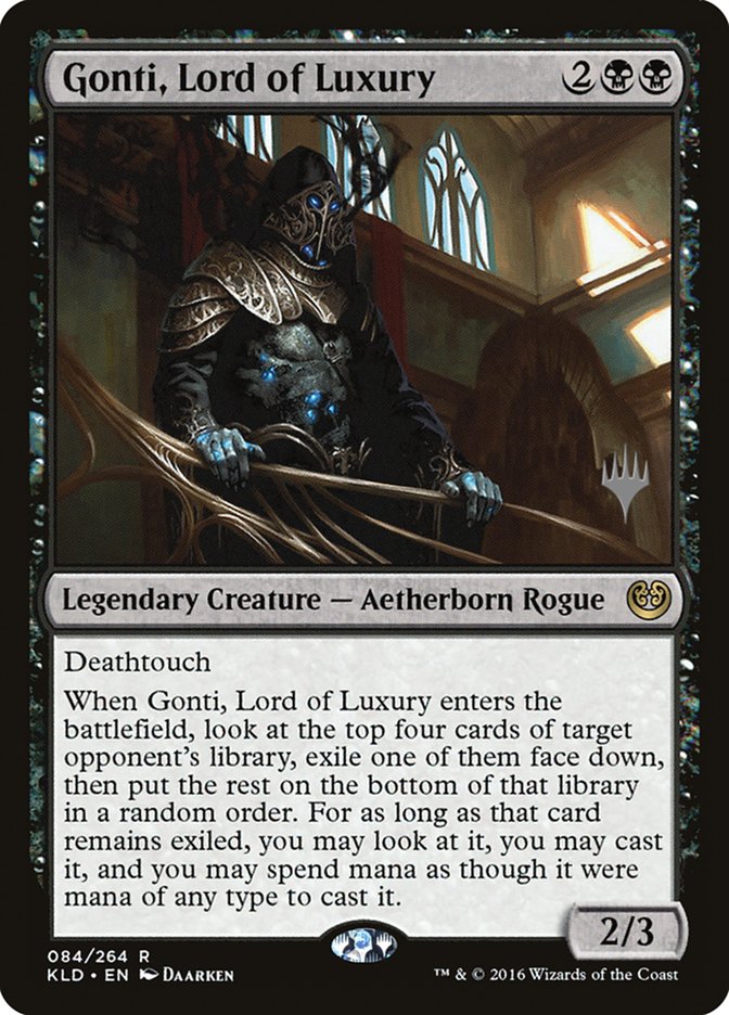 Gonti, Lord of Luxury (Promo Pack) [Kaladesh Promos] | Dragon's Lair Comics and Fantasy Houston TX