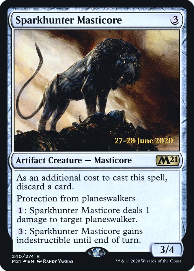 Sparkhunter Masticore [Core Set 2021 Prerelease Promos] | Dragon's Lair Comics and Fantasy Houston TX