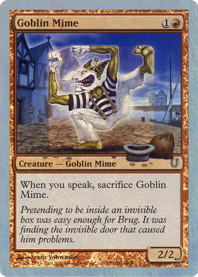 Goblin Mime (Alternate Foil) [Unhinged] | Dragon's Lair Comics and Fantasy Houston TX