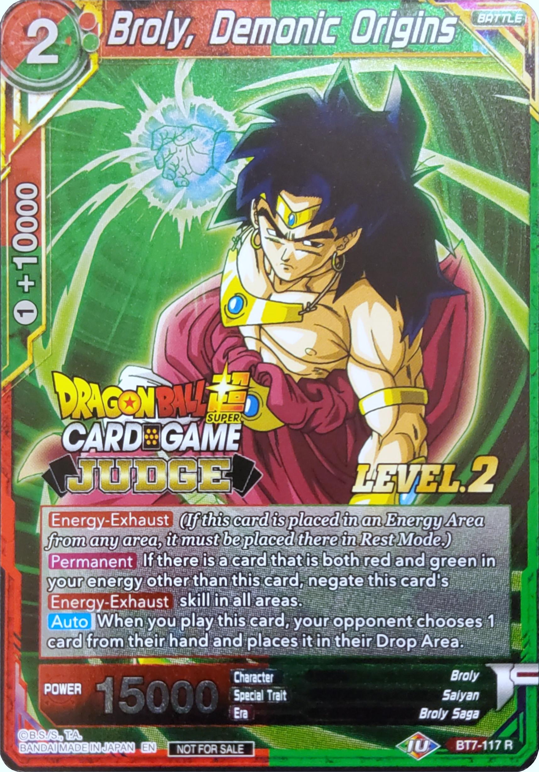 Broly, Demonic Origins (Level 2) (BT7-117) [Judge Promotion Cards] | Dragon's Lair Comics and Fantasy Houston TX