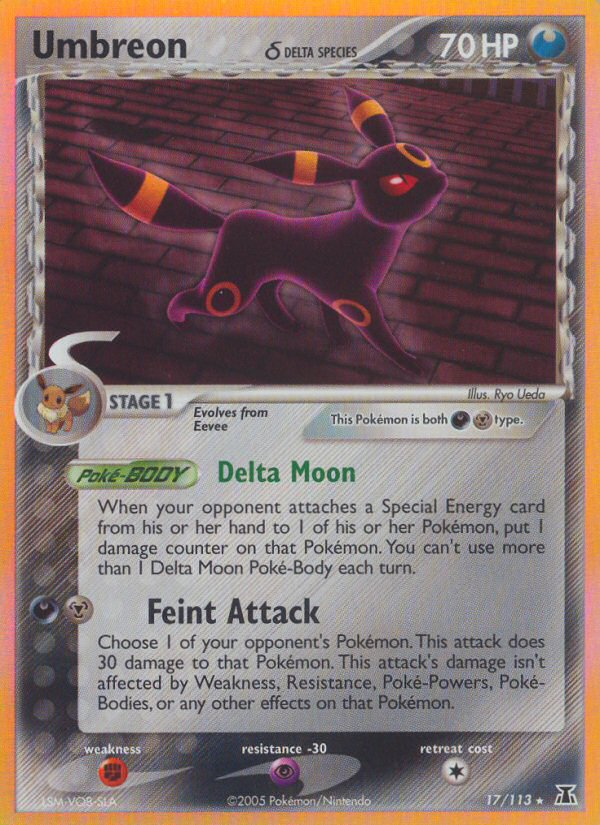 Umbreon (17/113) (Delta Species) [EX: Delta Species] | Dragon's Lair Comics and Fantasy Houston TX