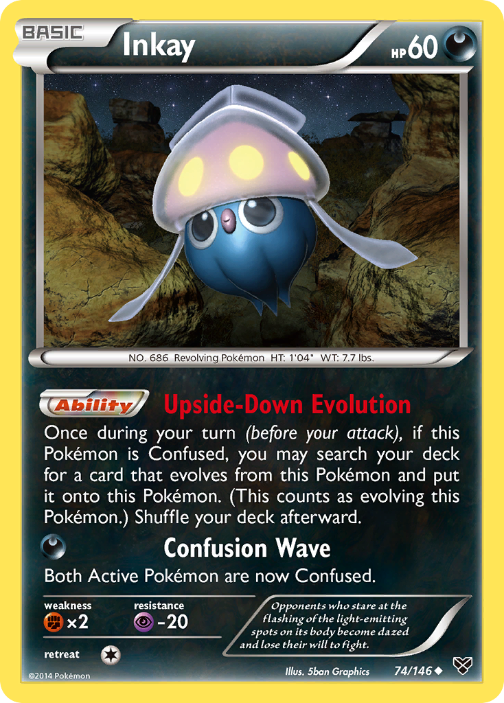 Inkay (74/146) [XY: Base Set] | Dragon's Lair Comics and Fantasy Houston TX