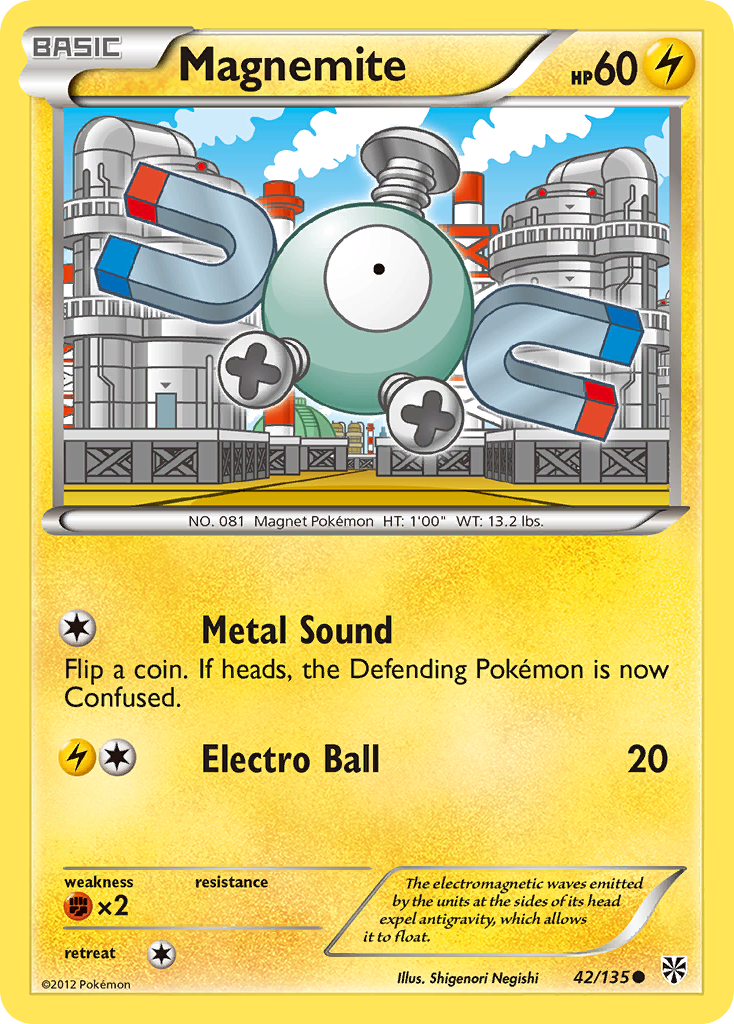 Magnemite (42/135) [Black & White: Plasma Storm] | Dragon's Lair Comics and Fantasy Houston TX