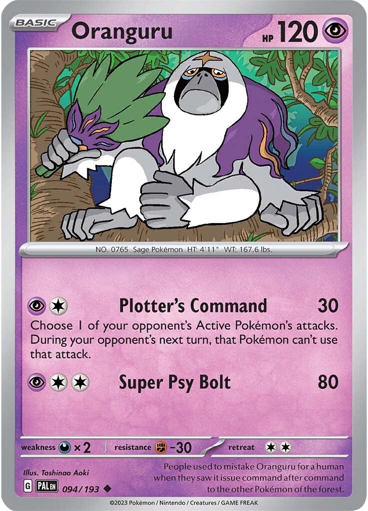 Oranguru (094/193) [Scarlet & Violet: Paldea Evolved] | Dragon's Lair Comics and Fantasy Houston TX