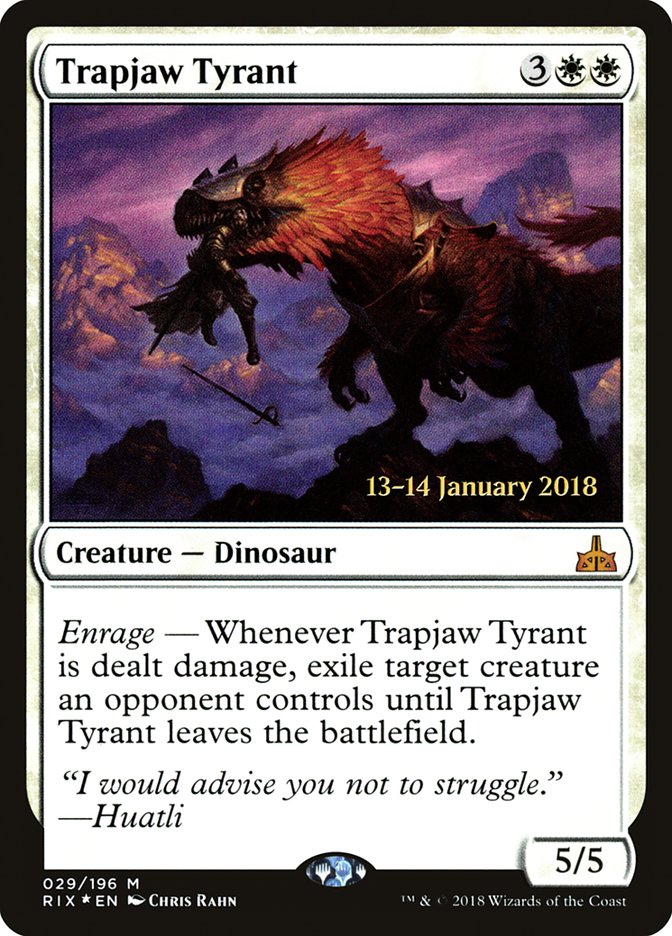 Trapjaw Tyrant [Rivals of Ixalan Prerelease Promos] | Dragon's Lair Comics and Fantasy Houston TX