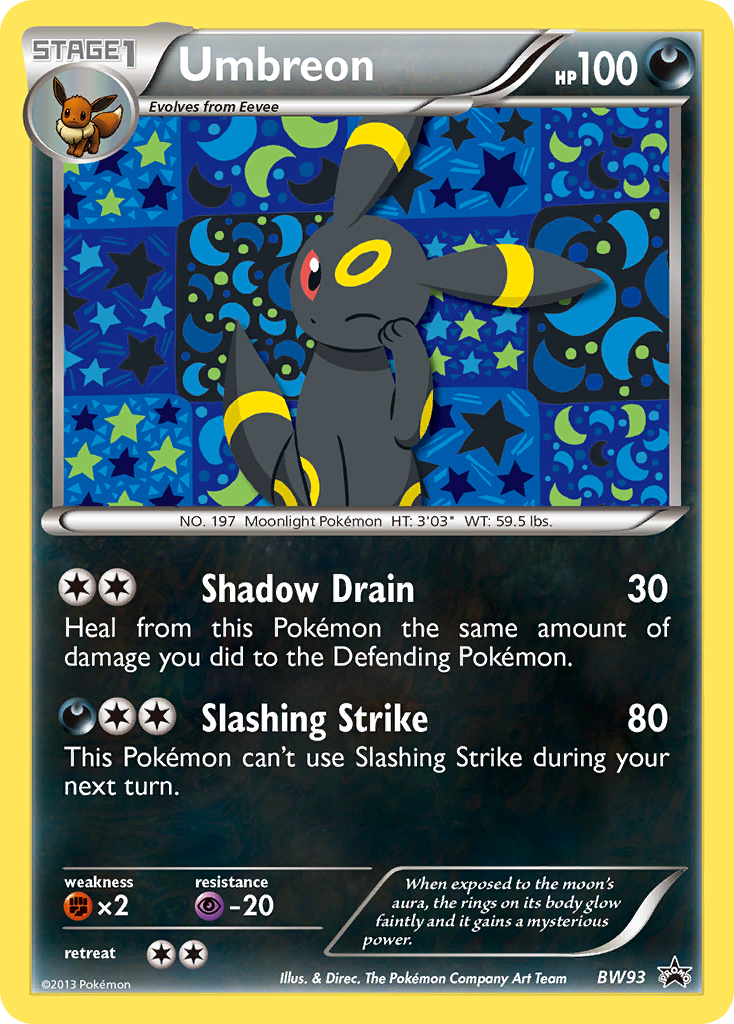 Umbreon (BW93) [Black & White: Black Star Promos] | Dragon's Lair Comics and Fantasy Houston TX