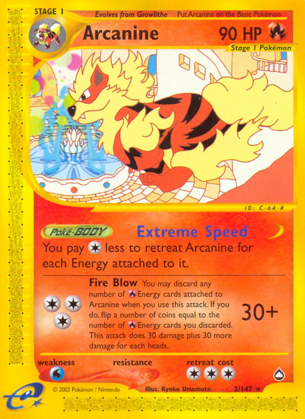 Arcanine (2/147) [Aquapolis] | Dragon's Lair Comics and Fantasy Houston TX